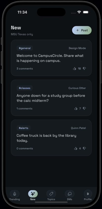 Campus Circle Screen 14 screen